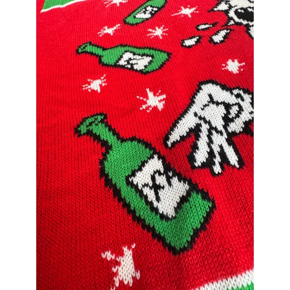 Rick and Morty Merry Rickmas Ugly Christmas Sweater Adult XL Red‎ NWOT